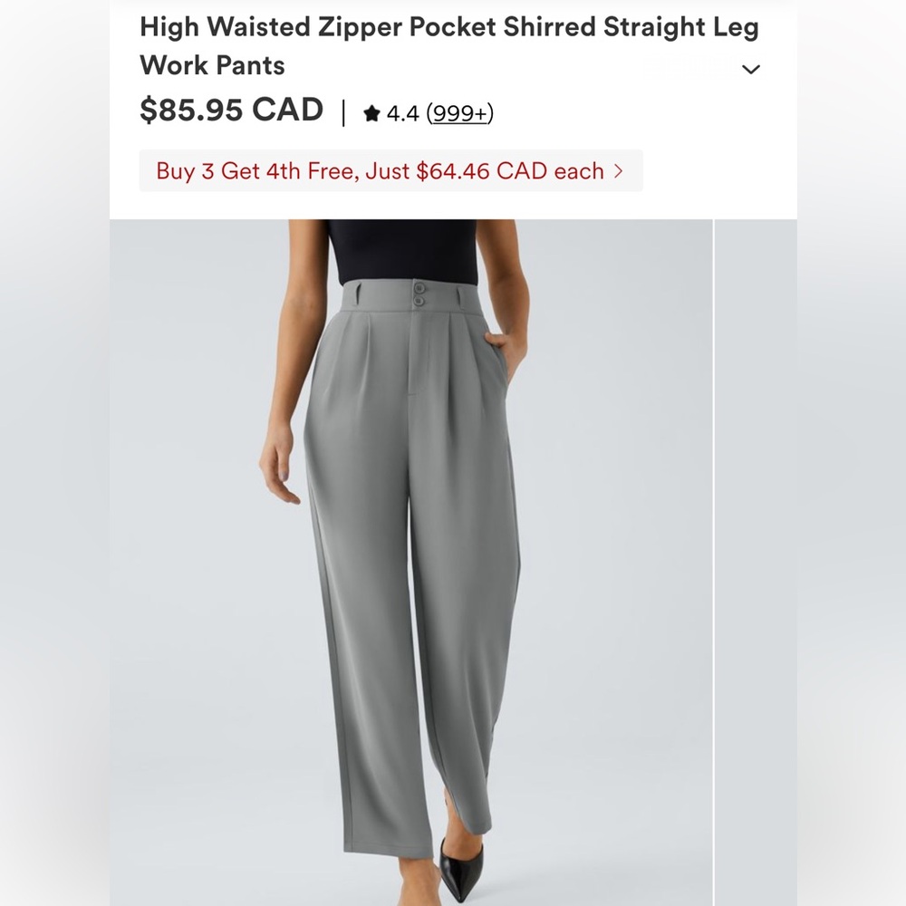 HALARA Women’s Charcoal Dress Pants